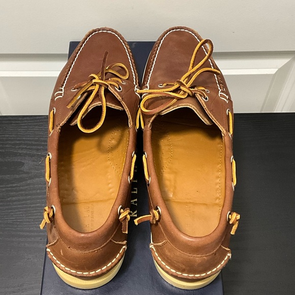 Ralph Lauren Tan Leather Boat Shoes - Picture 6 of 8